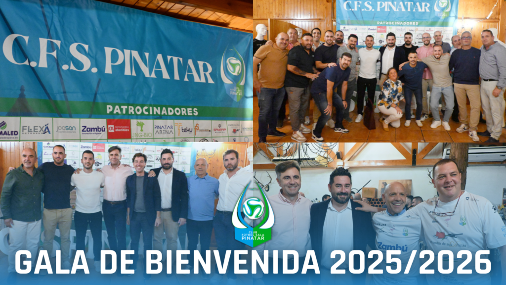 Imagen principal de la gala de bienvenida 2025/2026 con los patrocinadores y colaboradores del club.